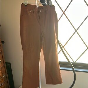 Silver Jeans- faux leather crop NWOT